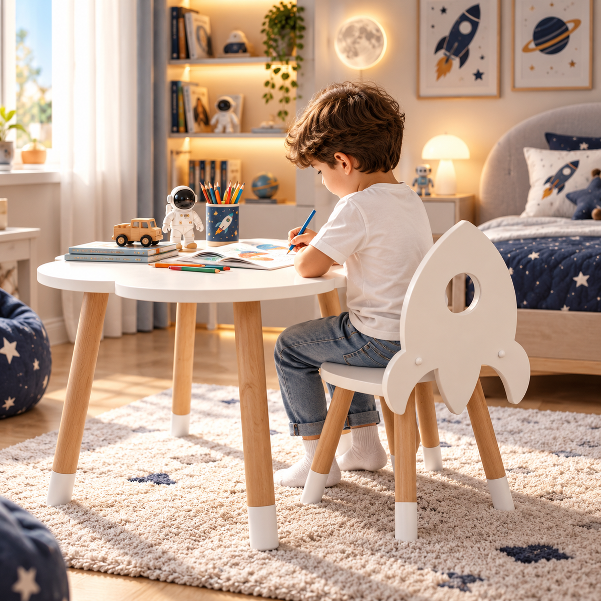Kids Rocket Table & Chair Set