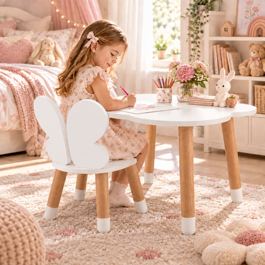 Kids Butterfly 1 Table & 1 Chair Set