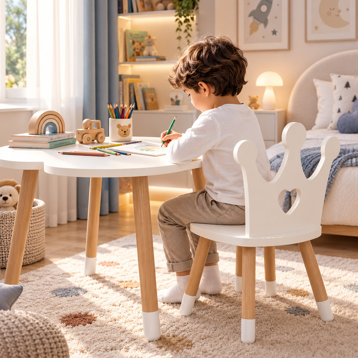 Kids Crown Table & Chair Set