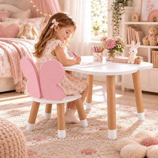 Kids Butterfly 1 Table & 1 Chair Set